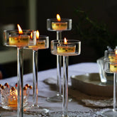 Crystal Glass Tealight Holder Set